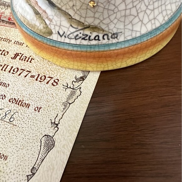 Vintage Veneto Flair Christmas Bell 1977-1978  Signed , Limited with Certificate - Picture 2 of 9